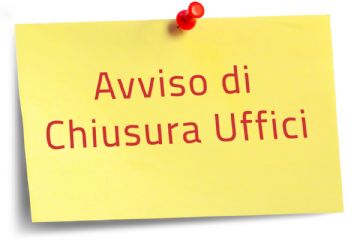 Uffici chiusi lunedì 1° giugno